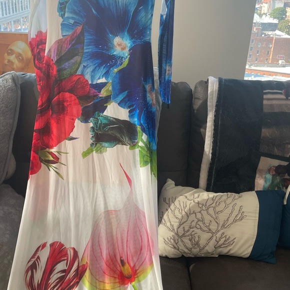 WOMEN’S Authentic ALICE AND OLIVIA DELORA LONG SLEEVE MAXI DRESS - Picture 6 of 11